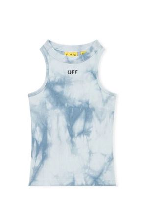 canotta in cotone azzurro OFF WHITE KIDS | OGAD009S26JER001451